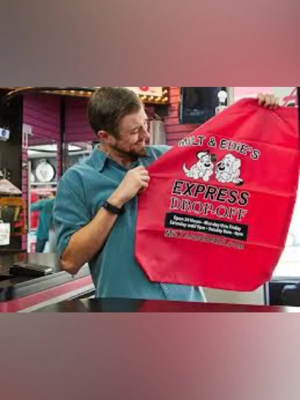Laundry bag with drawstring top, durable 27 x 21 ergo2go Milt & Eddie’s Burbank